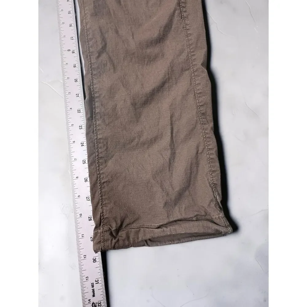Mountain Hardwear Mens 30x32 Ripstop Hiking Pants Brown Outdoor Zip Pockets
